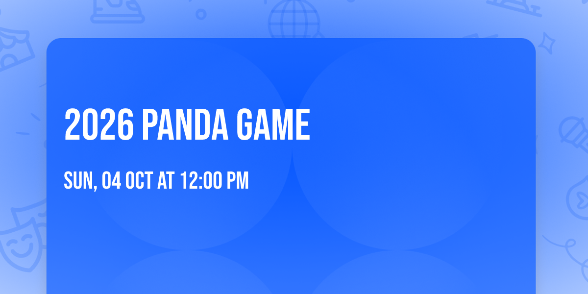 2026 Panda Game