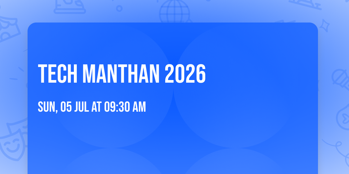 Tech Manthan 2026