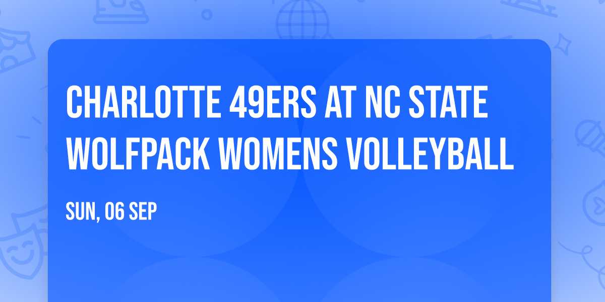 Charlotte 49ers at NC State Wolfpack Womens Volleyball