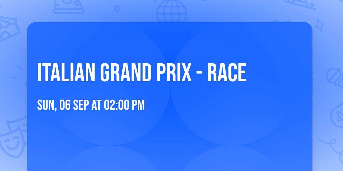 Italian Grand Prix - Race