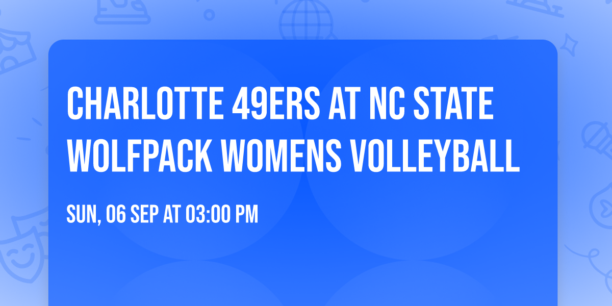 Charlotte 49ers at NC State Wolfpack Womens Volleyball
