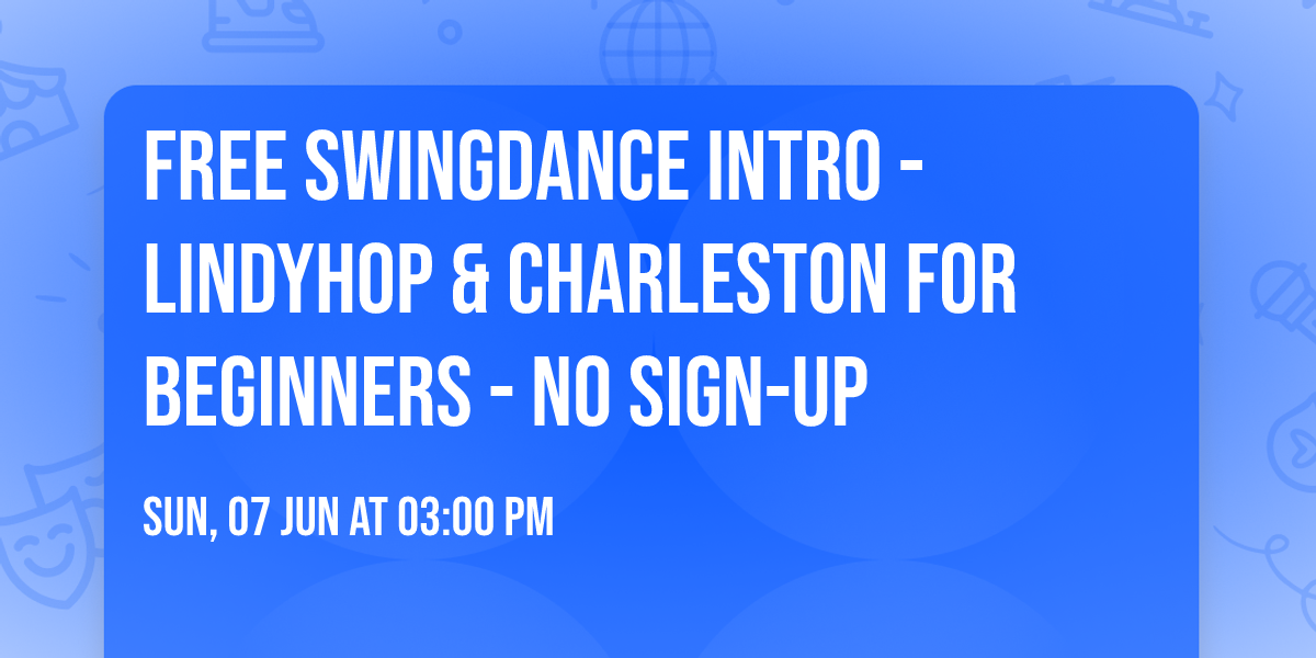 FREE SwingDance INTRO - LindyHop & Charleston FOR BEGINNERS - NO SIGN-UP