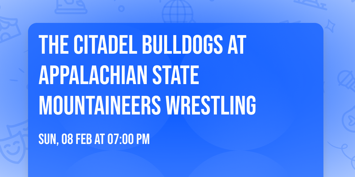 The Citadel Bulldogs at Appalachian State Mountaineers Wrestling