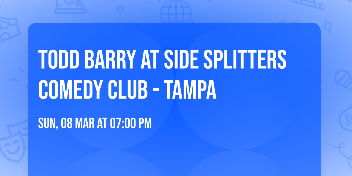 Todd Barry at Side Splitters Comedy Club - Tampa
