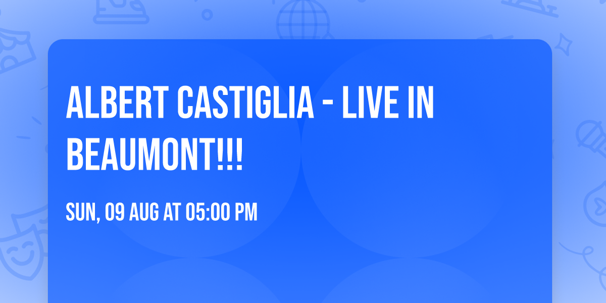 Albert Castiglia - LIVE IN BEAUMONT!!!