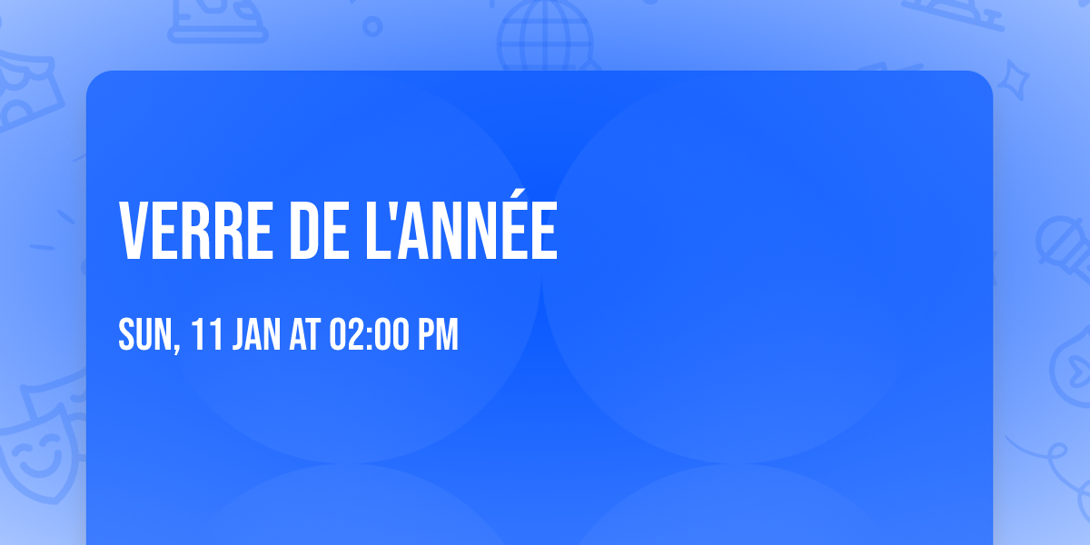 Verre de l'ann\u00e9e 