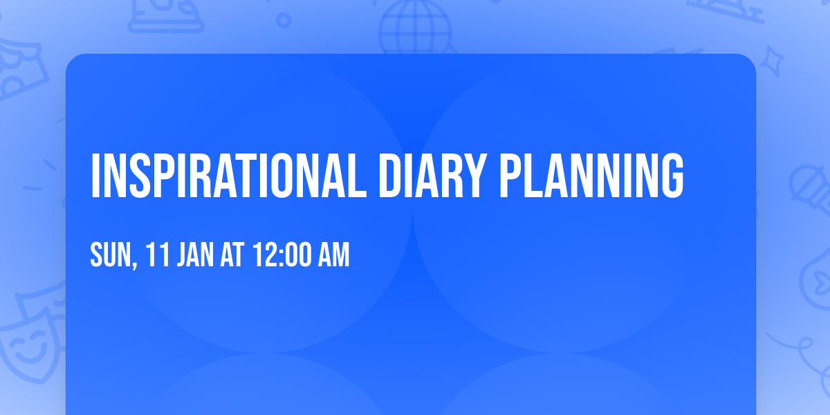 Inspirational Diary Planning 