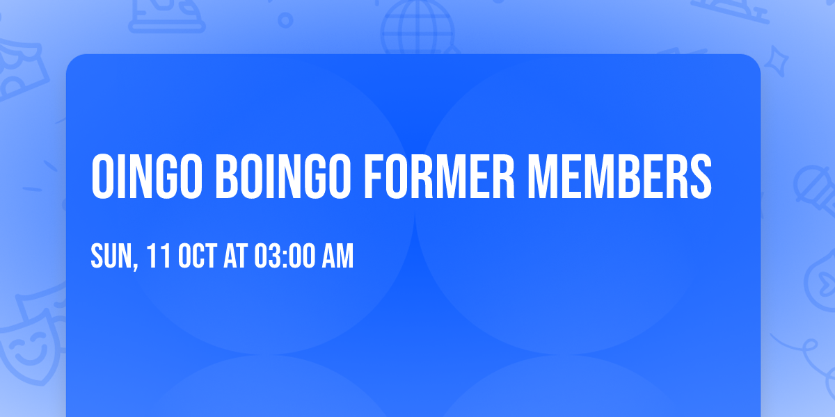 Oingo Boingo Former Members