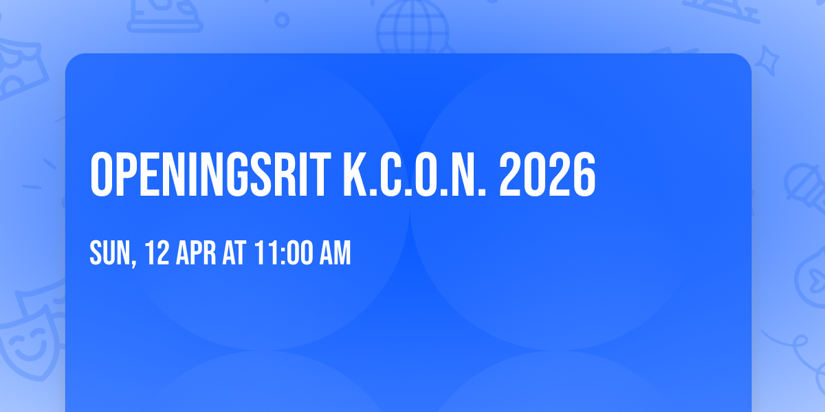 Openingsrit K.C.O.N. 2026