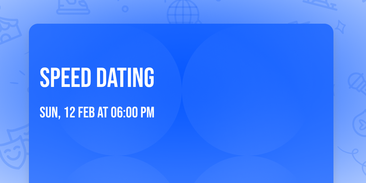 Speed dating 