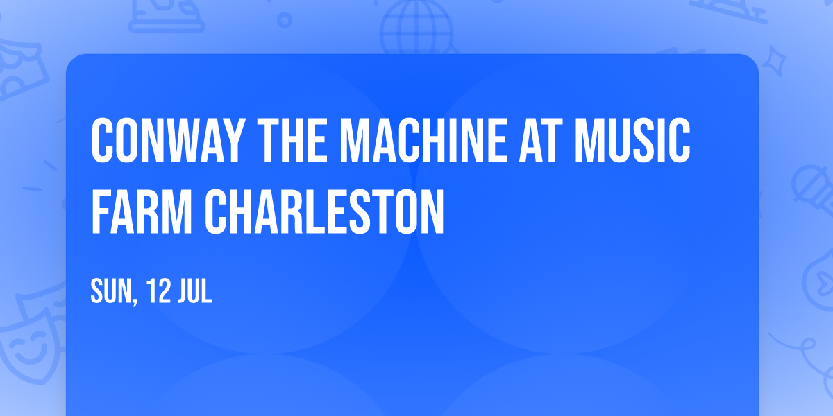 Conway The Machine at Music Farm Charleston