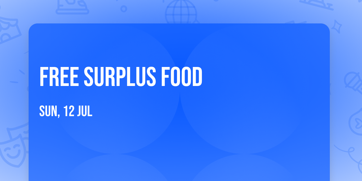 Free surplus food 