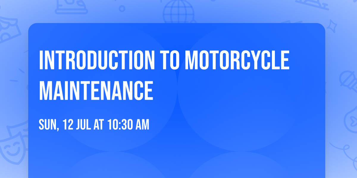 INTRODUCTION TO MOTORCYCLE MAINTENANCE