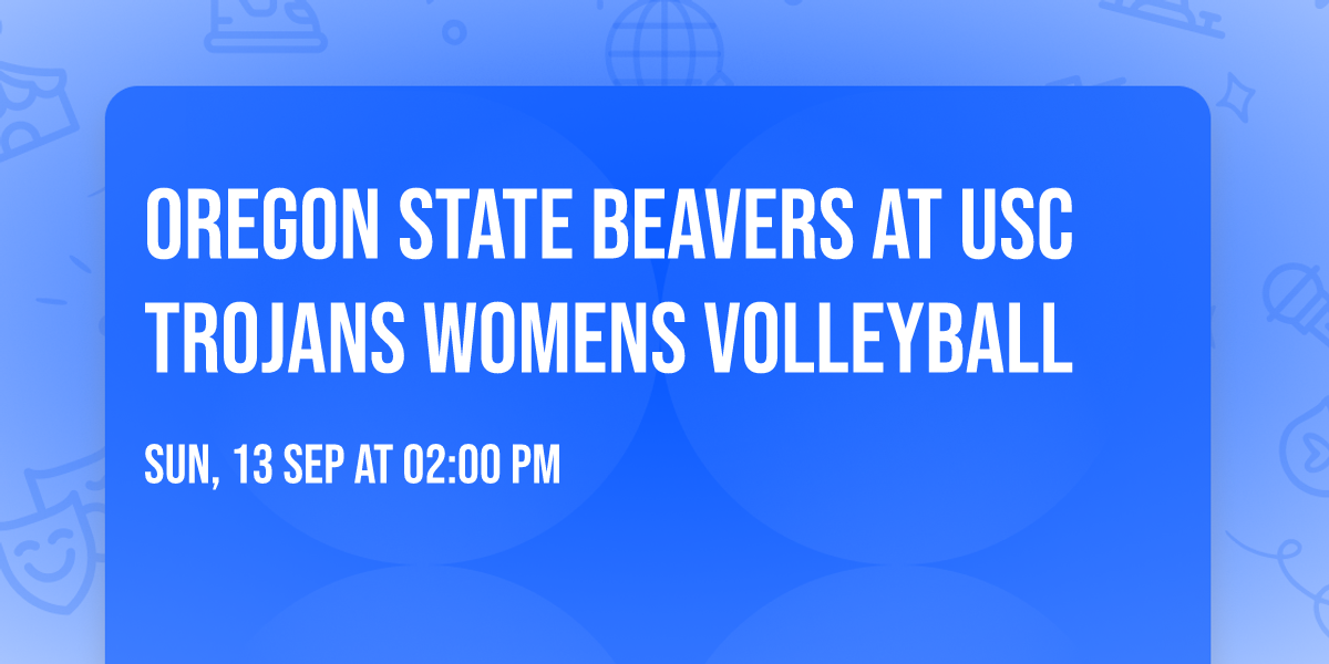 Oregon State Beavers at USC Trojans Womens Volleyball