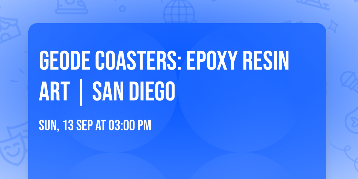 Geode Coasters: Epoxy Resin Art | San Diego