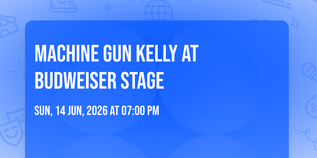 Machine Gun Kelly at Budweiser Stage
