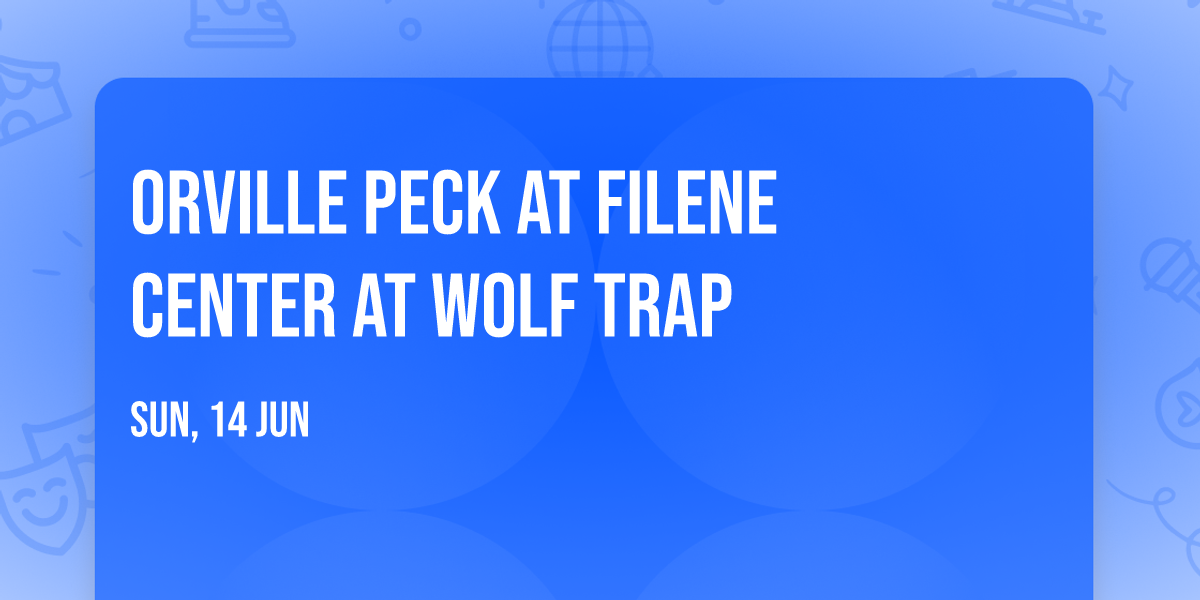 Orville Peck at Filene Center at Wolf Trap