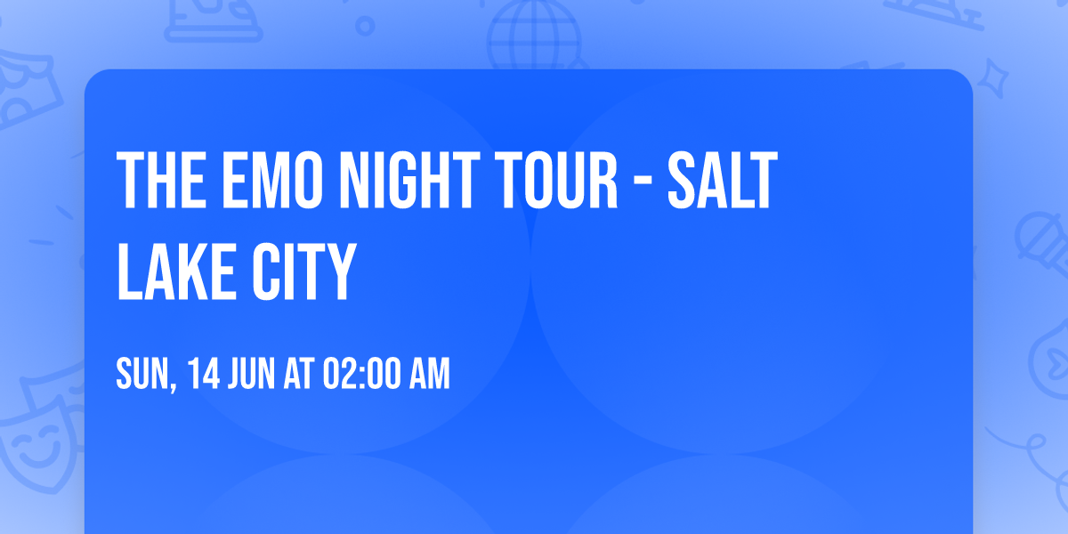 The Emo Night Tour - Salt Lake City