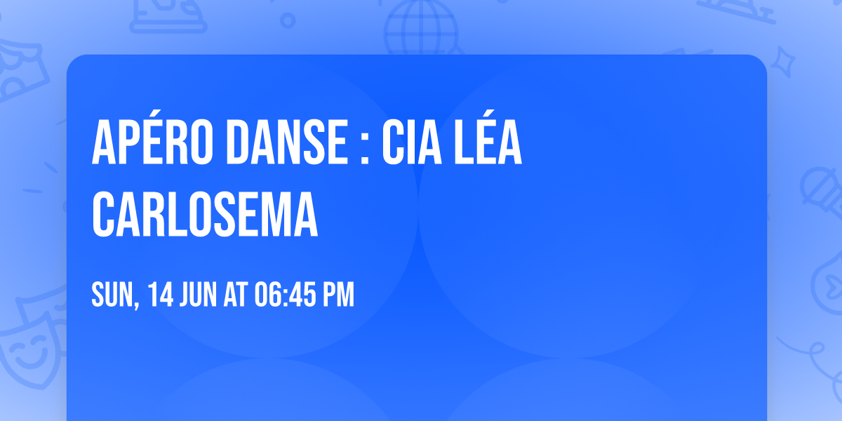 AP\u00c9RO DANSE : CIA L\u00c9A CARLOSEMA