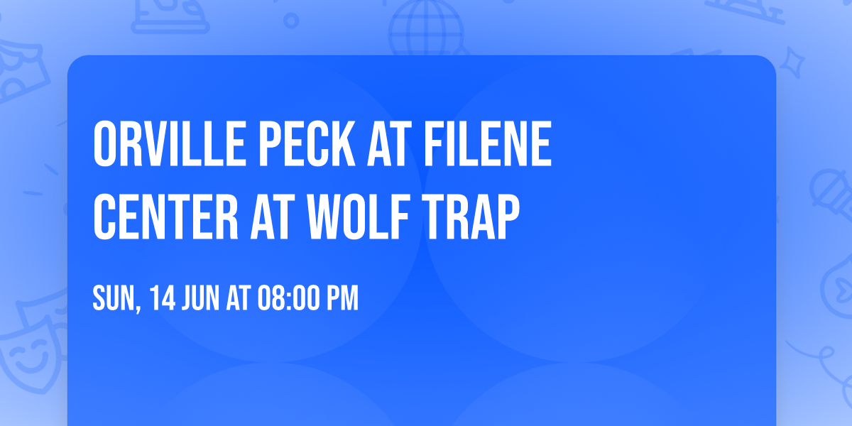 Orville Peck at Filene Center at Wolf Trap