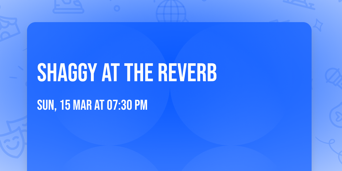 Shaggy at The Reverb