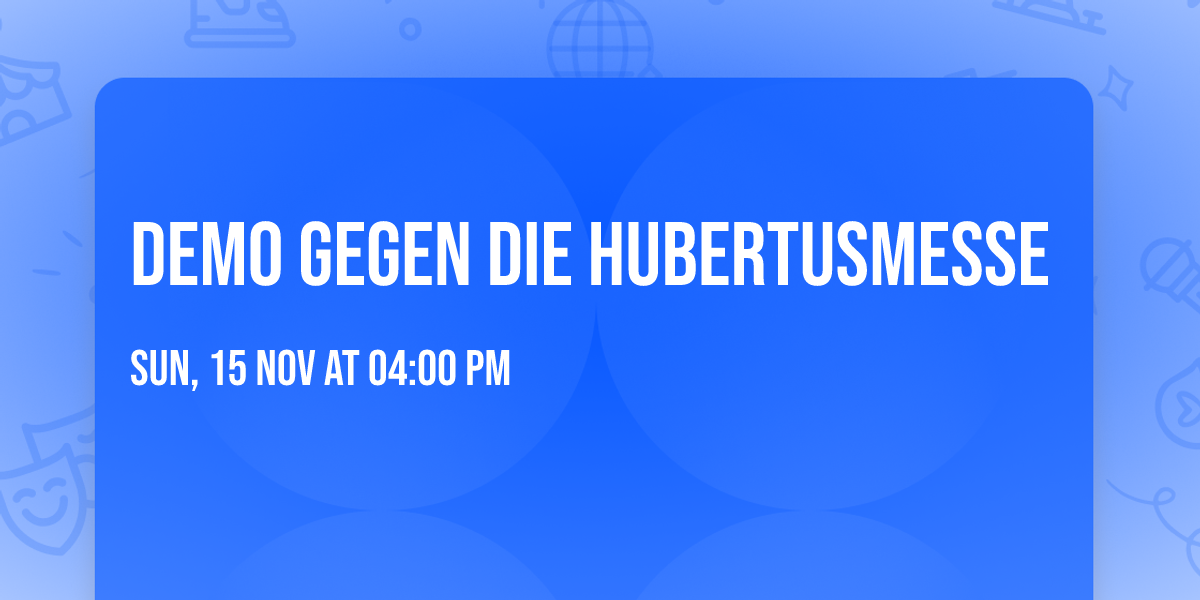 Demo gegen die Hubertusmesse 