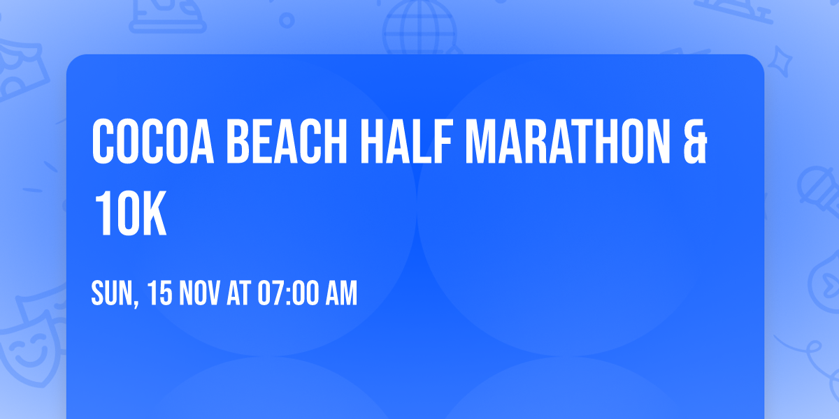 Cocoa Beach Half Marathon & 10k