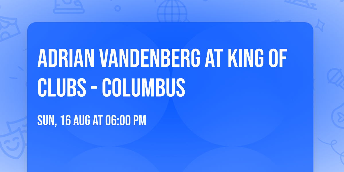 Adrian Vandenberg at King of Clubs - Columbus