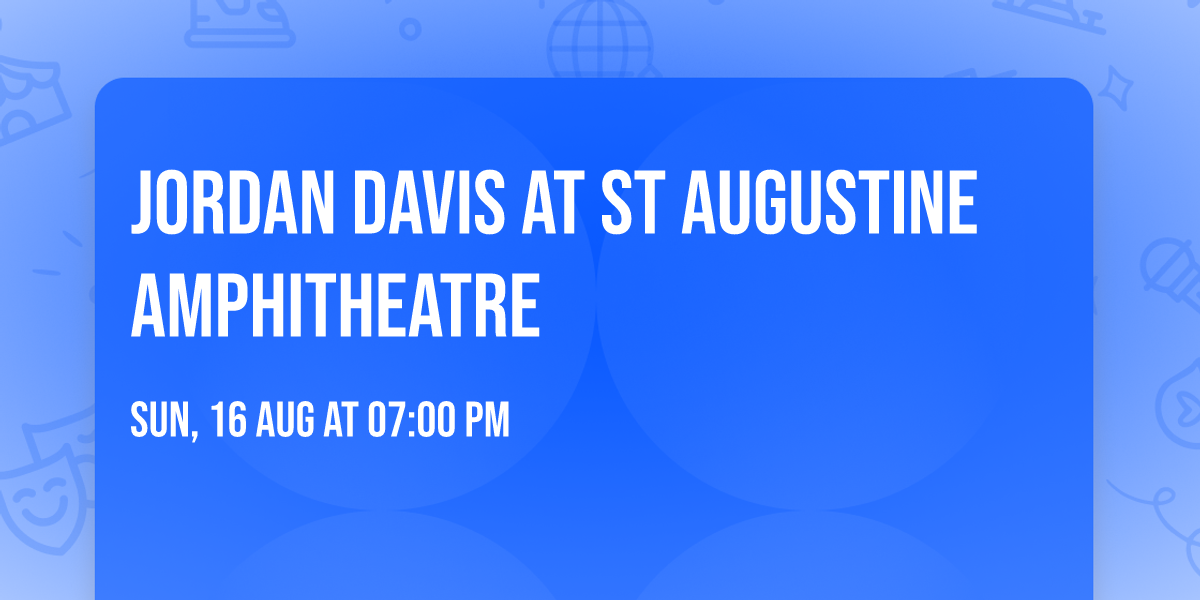 Jordan Davis at St Augustine Amphitheatre