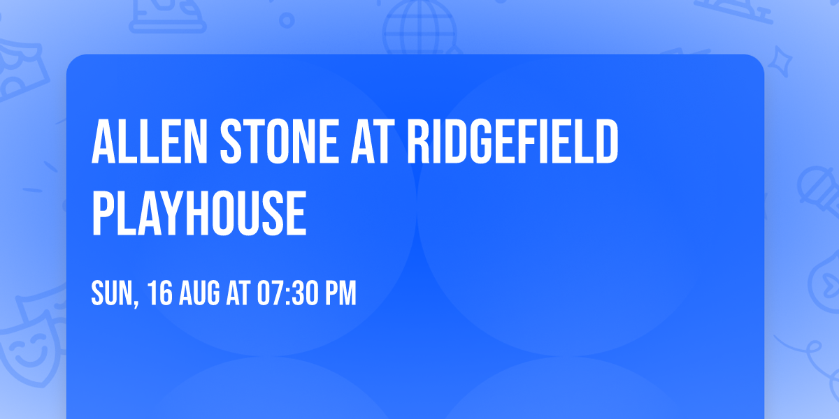 Allen Stone at Ridgefield Playhouse