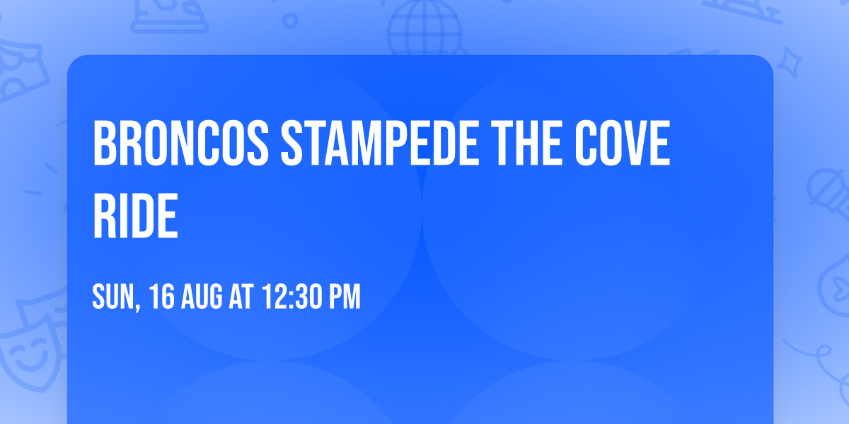 Broncos Stampede the Cove Ride