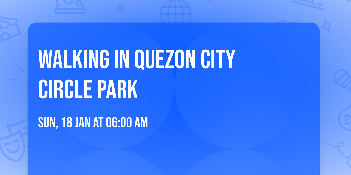 Walking in Quezon City Circle Park 