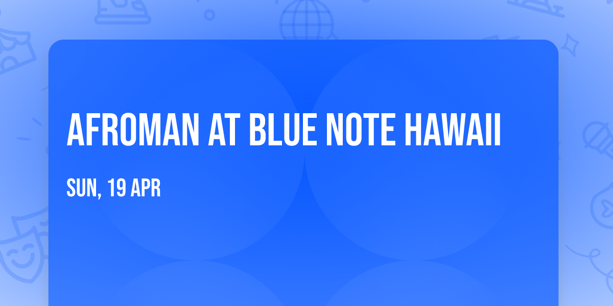 Afroman at Blue Note Hawaii