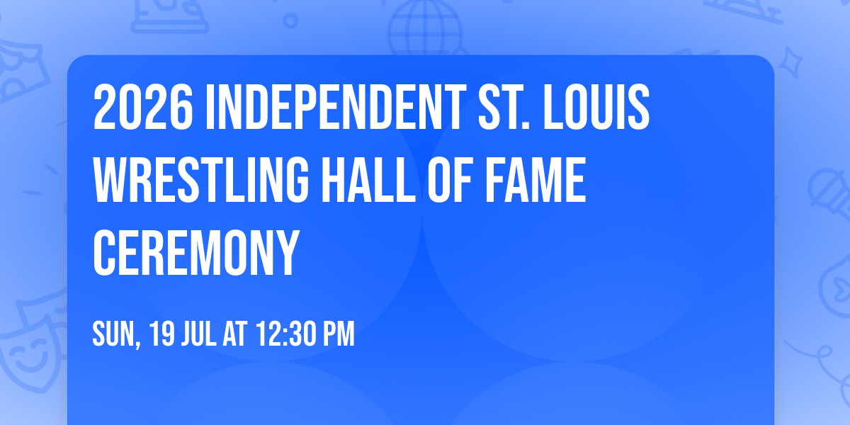 2026 Independent St. Louis Wrestling Hall of Fame Ceremony
