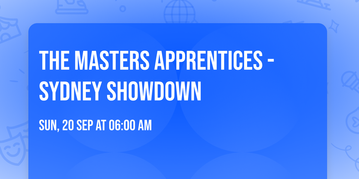 The Masters Apprentices - Sydney Showdown