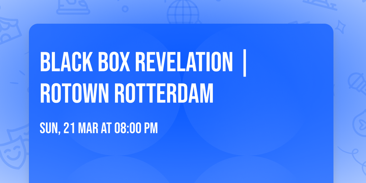 Black Box Revelation | Rotown Rotterdam 