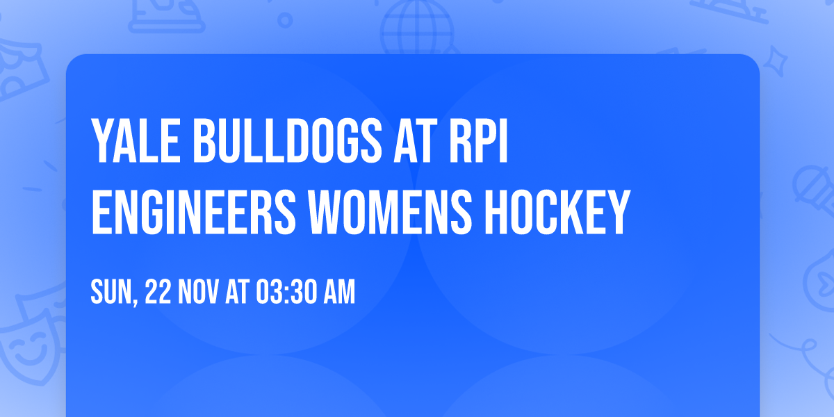 Yale Bulldogs at RPI Engineers Womens Hockey