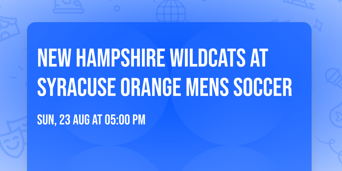 New Hampshire Wildcats at Syracuse Orange Mens Soccer
