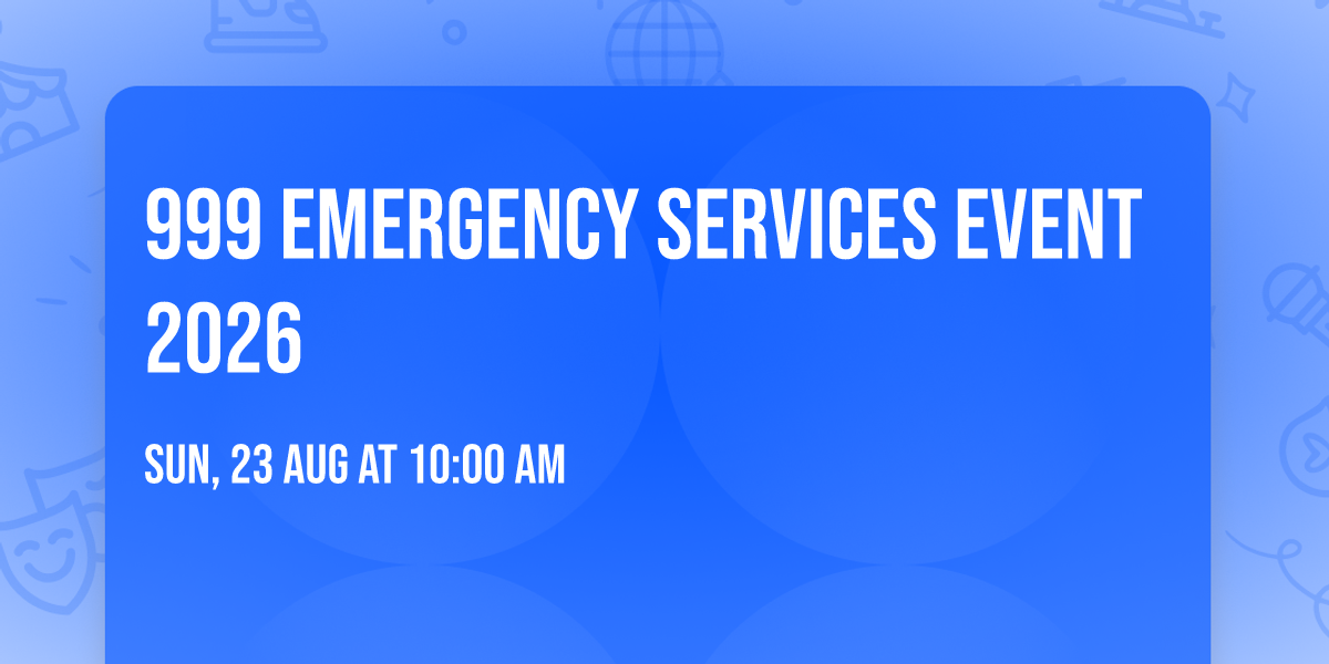 999 Emergency Services Event 2026