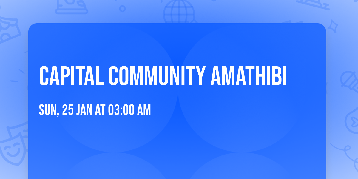 capital community Amathibi 