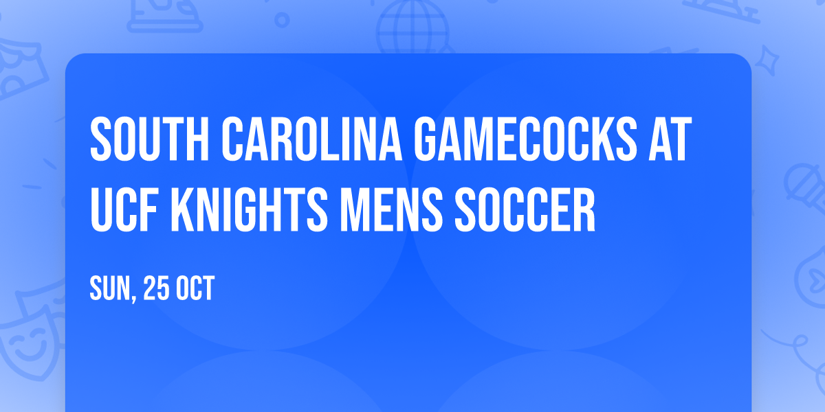 South Carolina Gamecocks at UCF Knights Mens Soccer