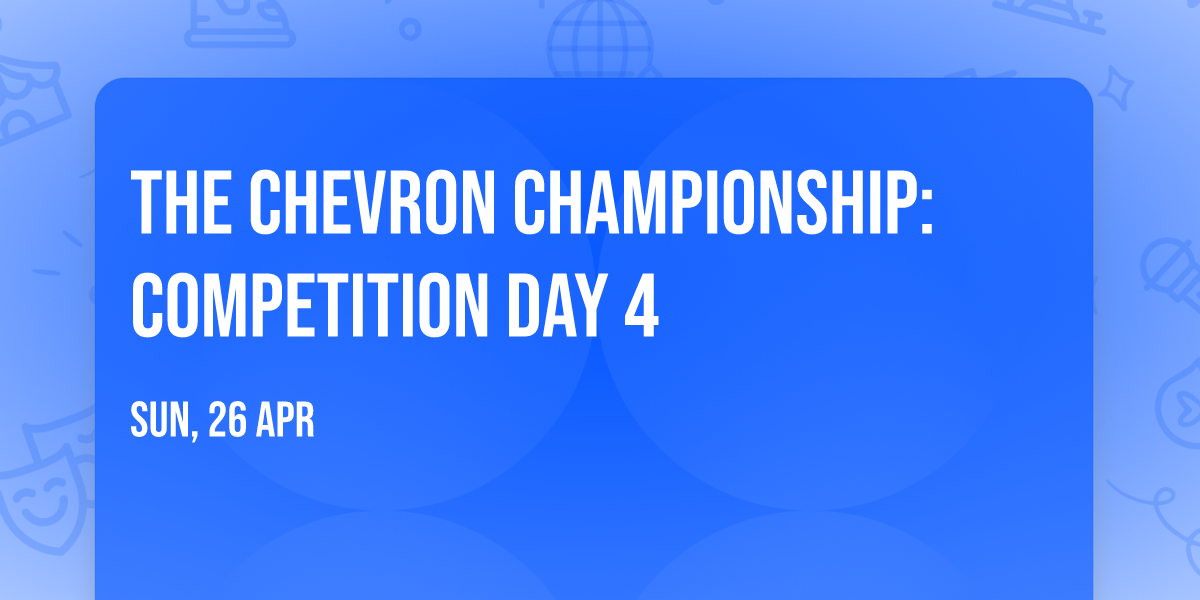 The Chevron Championship: Competition Day 4