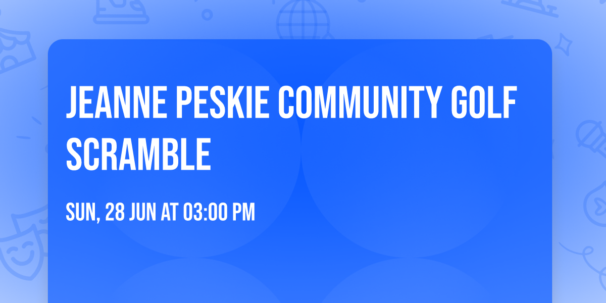 Jeanne Peskie Community Golf Scramble