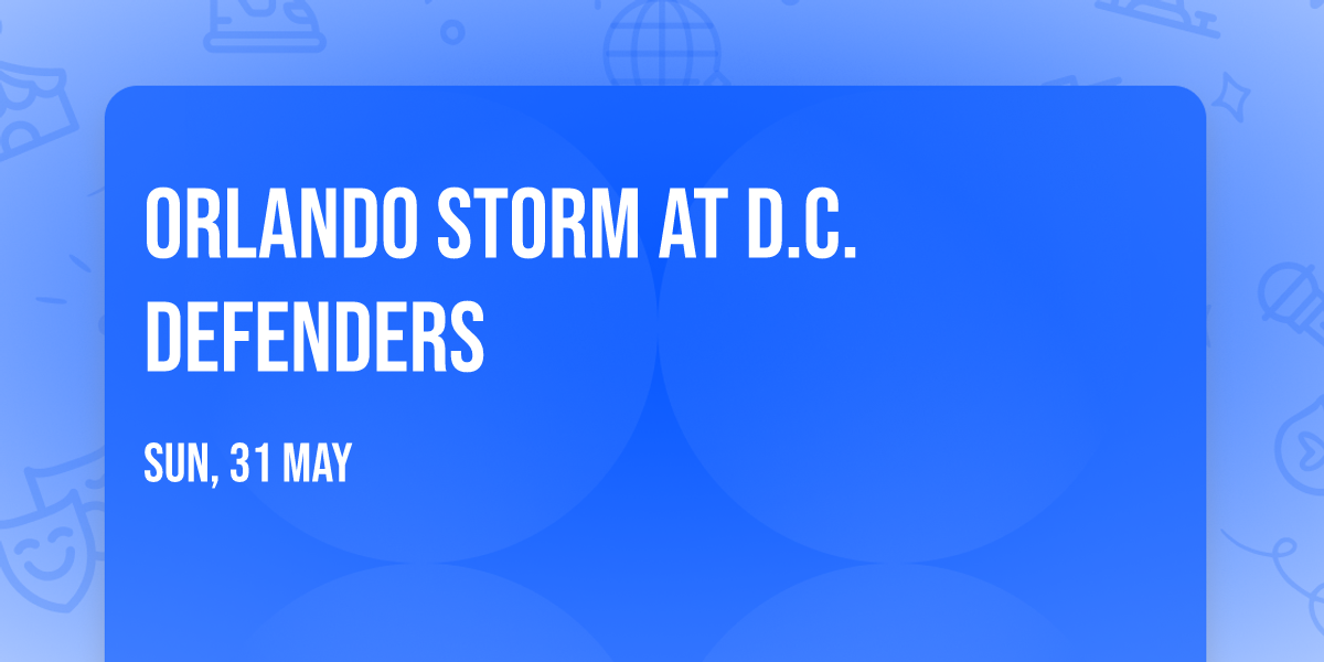 Orlando Storm at D.C. Defenders