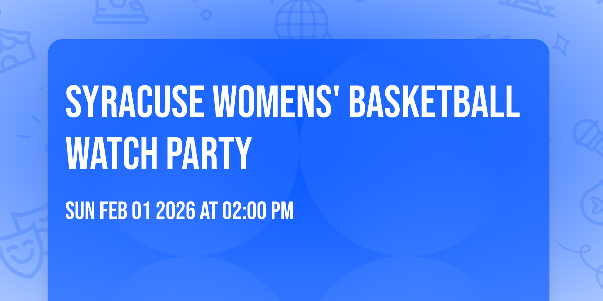 Syracuse Womens' Basketball Watch Party
