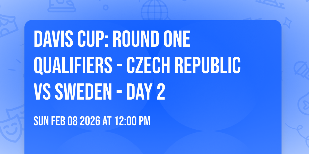 Davis Cup: Round One Qualifiers - Czech Republic vs Sweden - Day 2