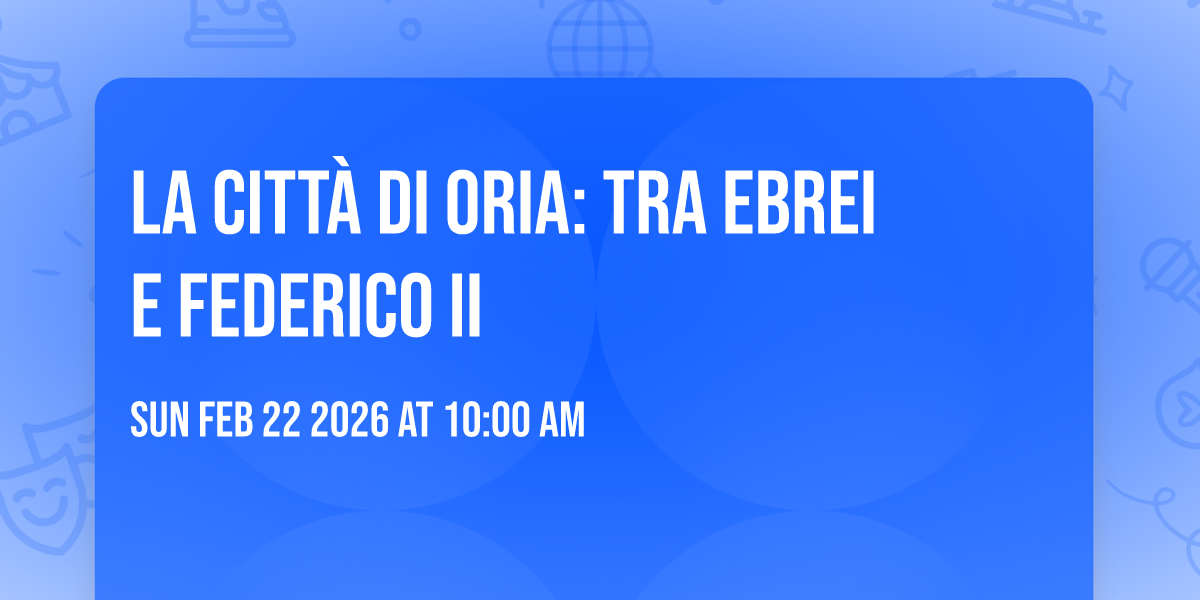 La città di Oria: tra Ebrei e Federico II