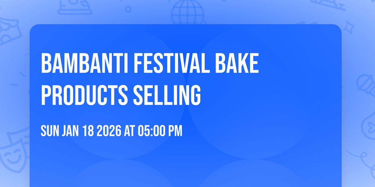 Bambanti Festival Bake Products Selling