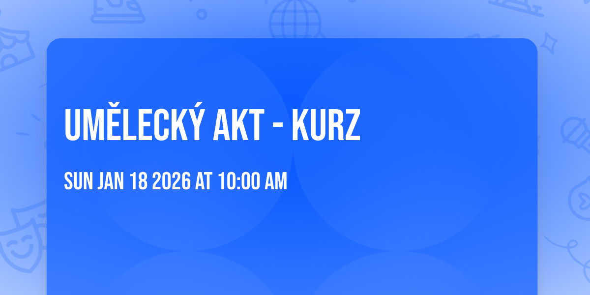 Umělecký akt - kurz