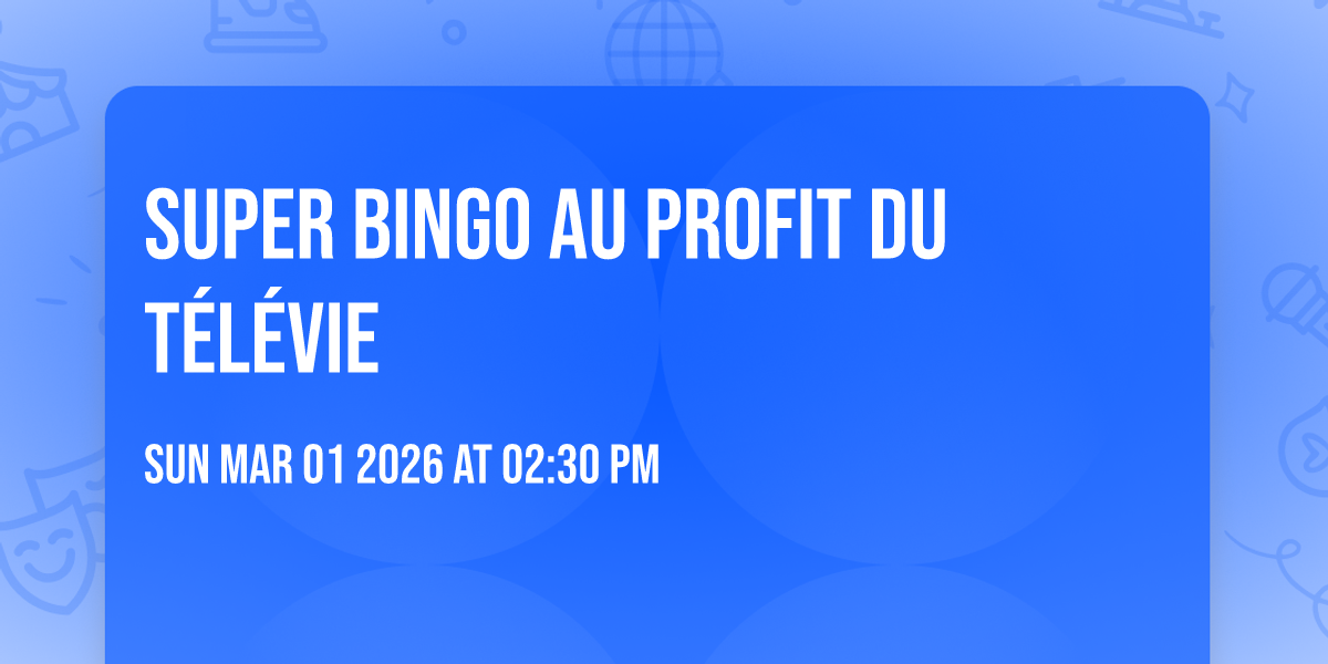 Super bingo au profit du télévie 